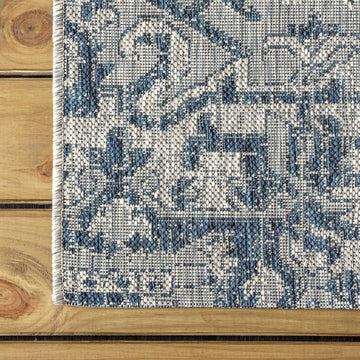 Estrella Bohemian Medallion Textured Weave Indoor/outdoor Octagon Rug